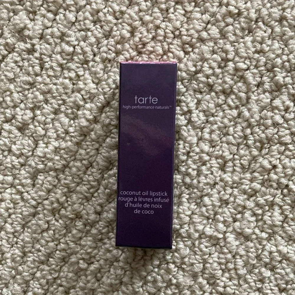 Tarte Coconut Oil Lipstick in Primrose Red Like New Full Size SWATCHED NIB